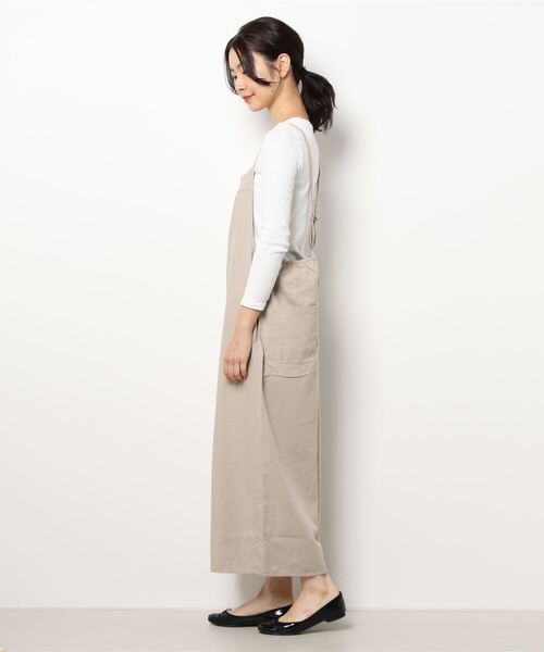 Samansa Mos2(サマンサ モスモス)の「キャミサロペット(サロペット/オーバーオール・レディース・ブラック/ベージュ/キャメル・フリ-)」の4枚目の写真