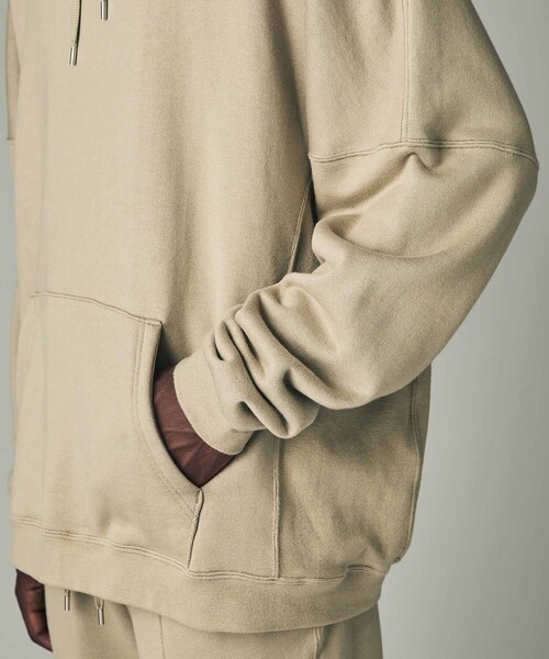 CITY TOKYO（シティトウキョウ）の「プレミアムスウェットフーディー（パーカー・メンズ・ブラック/グレー/ピンクベージュ/オフホワイト・1/2/3）」の9枚目の写真