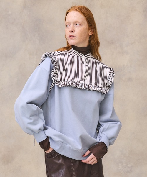 PUBLIC TOKYO（パブリックトウキョウ）の「極オーバースウェット/トレーナー（スウェット・レディース・ブラック/ピンク/ホワイト/チャコールグレー/ベージュ/ライム/ライトブルー・FREE）」の6枚目の写真