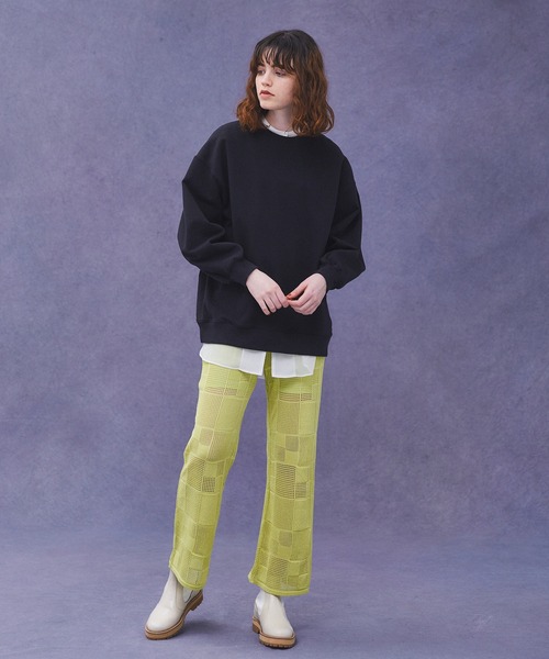 PUBLIC TOKYO（パブリックトウキョウ）の「極オーバースウェット/トレーナー（スウェット・レディース・ブラック/ピンク/ホワイト/チャコールグレー/ベージュ/ライム/ライトブルー・FREE）」の14枚目の写真