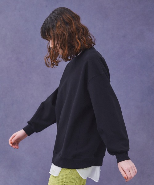 PUBLIC TOKYO（パブリックトウキョウ）の「極オーバースウェット/トレーナー（スウェット・レディース・ブラック/ピンク/ホワイト/チャコールグレー/ベージュ/ライム/ライトブルー・FREE）」の13枚目の写真