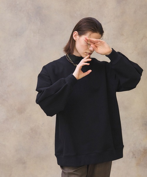 PUBLIC TOKYO（パブリックトウキョウ）の「極オーバースウェット/トレーナー（スウェット・レディース・ブラック/ピンク/ホワイト/チャコールグレー/ベージュ/ライム/ライトブルー・FREE）」の11枚目の写真