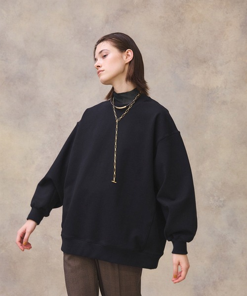 PUBLIC TOKYO（パブリックトウキョウ）の「極オーバースウェット/トレーナー（スウェット・レディース・ブラック/ピンク/ホワイト/チャコールグレー/ベージュ/ライム/ライトブルー・FREE）」の8枚目の写真