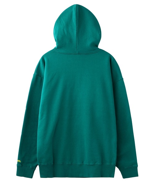 X-girl（エックスガール）の「MONOCHROME DAISY SWEAT HOODIE（パーカー・レディース・アッシュ/ブラック/グリーン・S/XL/L/M）」の4枚目の写真