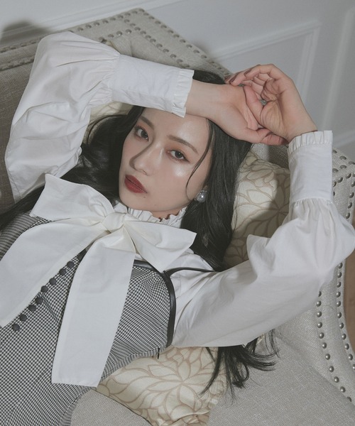 ANDGEEBEE(アンジービー)の「マーメイドキャミワンピ(ワンピース・レディース・ライトベージュ/ブラック×ホワイト・MEDIUM)」の10枚目の写真