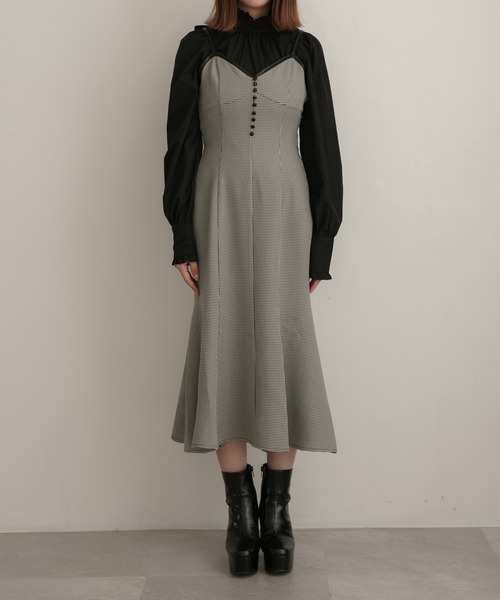 ANDGEEBEE(アンジービー)の「マーメイドキャミワンピ(ワンピース・レディース・ライトベージュ/ブラック×ホワイト・MEDIUM)」の20枚目の写真