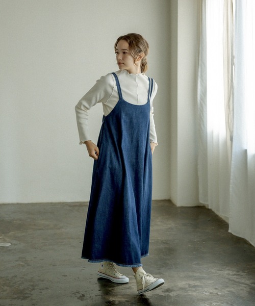 PUAL CE CIN（ピュアルセシン）の「【WEB限定】デニムキャミワンピース（ワンピース・レディース・インディゴブルー/ブルー・FREE）」の15枚目の写真