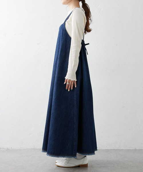 PUAL CE CIN（ピュアルセシン）の「【WEB限定】デニムキャミワンピース（ワンピース・レディース・インディゴブルー/ブルー・FREE）」の5枚目の写真