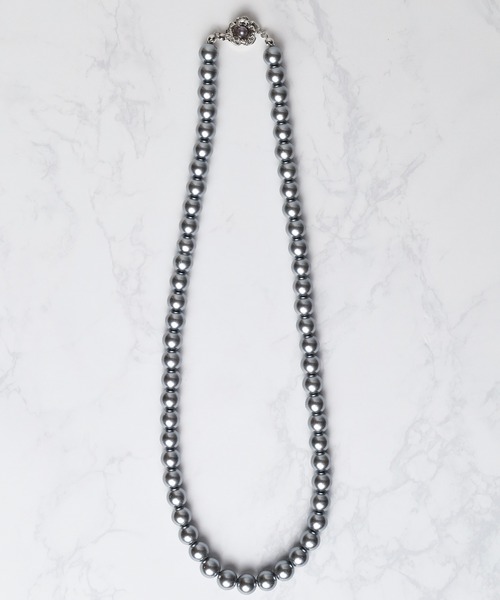 Mag.（マグ）の「【8mm】ガラスパールネックレス（ネックレス・レディース・ホワイト/グレー・MEDIUM/LARGE）」の8枚目の写真