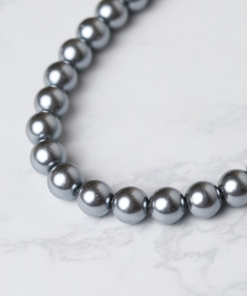 Mag.（マグ）の「【8mm】ガラスパールネックレス（ネックレス・レディース・ホワイト/グレー・MEDIUM/LARGE）」の9枚目の写真