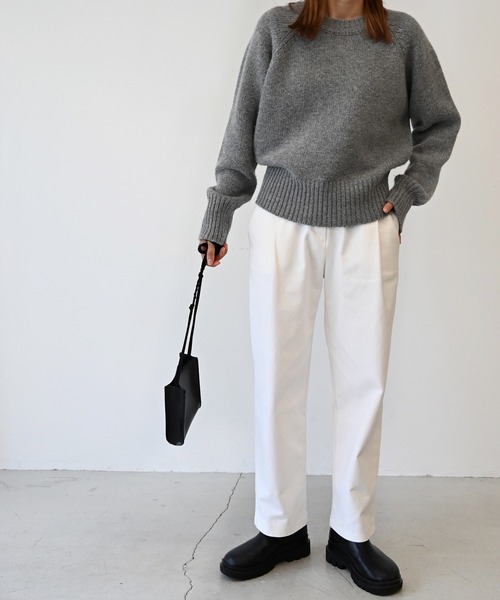 CANAL JEAN（キャナルジーン）の「El mar　起毛コットンタックパンツ（その他パンツ・レディース・ベージュ/アイボリー・SMALL/MEDIUM）」の4枚目の写真