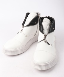 LOVEHUNTER フロントジップ厚底ハイカットスニーカー
