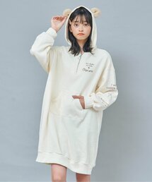 algy | くまミミトレーナーワンピ_裏起毛(ワンピース)