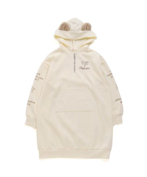 algy（アルジー）の「くまミミトレーナーワンピ_裏起毛（ワンピース・キッズ・ブラウン/ラベンダー/アイボリー・SMALL/X-SMALL/MEDIUM/XX-SMALL/XXX-SMALL）」の13枚目の写真