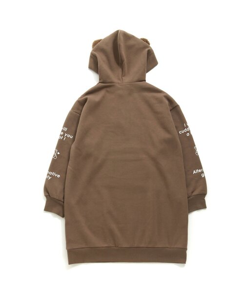 algy（アルジー）の「くまミミトレーナーワンピ_裏起毛（ワンピース・キッズ・ブラウン/ラベンダー/アイボリー・SMALL/X-SMALL/MEDIUM/XX-SMALL/XXX-SMALL）」の7枚目の写真