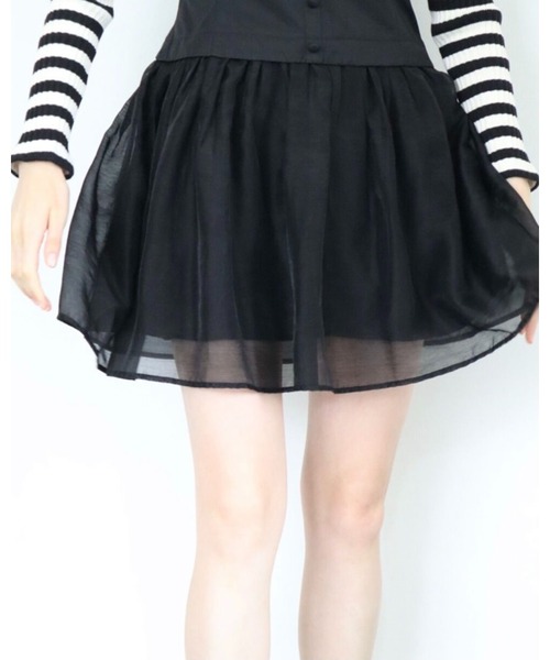 epine（エピヌ）の「corset sheer skirt onepiece（ワンピース