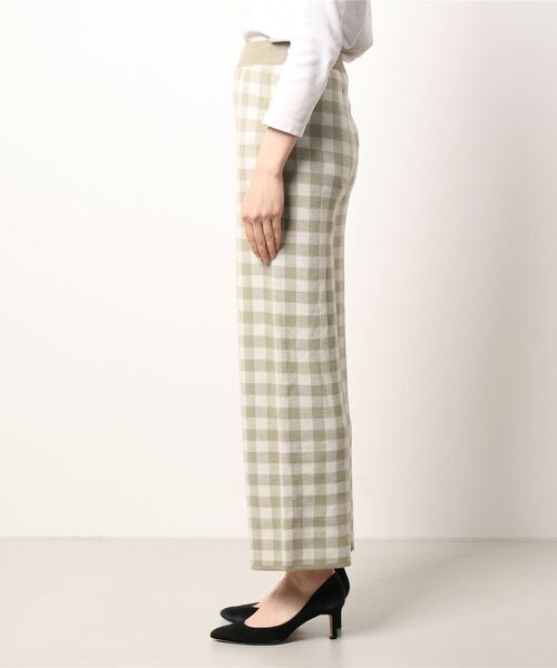 ems excite（エムズエキサイト）の「チェック柄ニットパンツ（その他パンツ・レディース・グリーン/ブラック系その他/ブラウン系その他・FREE）」の6枚目の写真