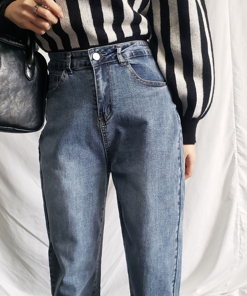 me+em select（ミームセレクト）の「【 M／L／XL 選べる３サイズ 】ヴィンテージウォッシュ加工　ルーズバルーンテーパードデニムパンツ【数量限定販売】（デニムパンツ・レディース・グレー/ブルー・MEDIUM/LARGE/X-LARGE）」の7枚目の写真
