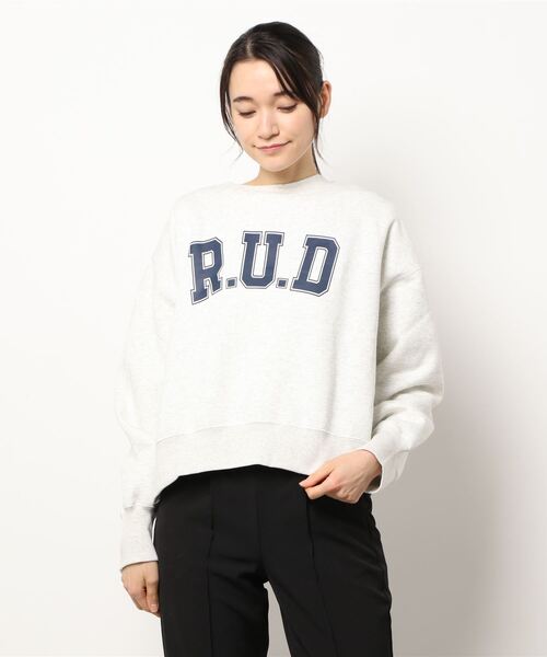 reca（レカ）の「プリント入り裏起毛2wayカーディガン（スウェット・レディース・オフホワイト/チャコールグレー/トップグレー・FREE）」の8枚目の写真