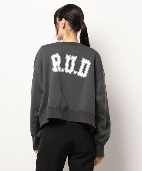 reca（レカ）の「プリント入り裏起毛2wayカーディガン（スウェット・レディース・オフホワイト/チャコールグレー/トップグレー・FREE）」の7枚目の写真