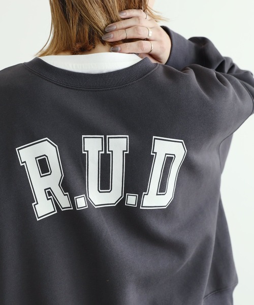 reca（レカ）の「プリント入り裏起毛2wayカーディガン（スウェット・レディース・オフホワイト/チャコールグレー/トップグレー・FREE）」の14枚目の写真