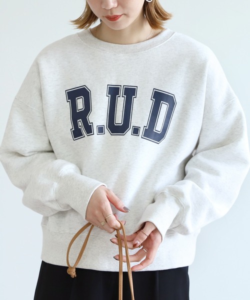 reca（レカ）の「プリント入り裏起毛2wayカーディガン（スウェット・レディース・オフホワイト/チャコールグレー/トップグレー・FREE）」の17枚目の写真