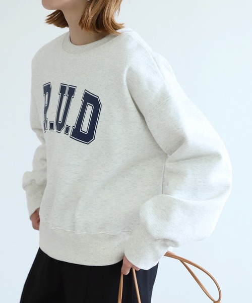 reca（レカ）の「プリント入り裏起毛2wayカーディガン（スウェット・レディース・オフホワイト/チャコールグレー/トップグレー・FREE）」の19枚目の写真