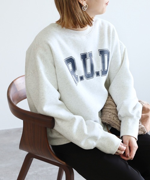 reca（レカ）の「プリント入り裏起毛2wayカーディガン（スウェット・レディース・オフホワイト/チャコールグレー/トップグレー・FREE）」の20枚目の写真