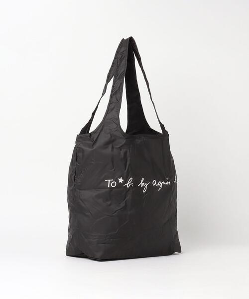 To b. by agnes b.（トゥービーバイアニエスベー）の「WQ73 SAC ビッグエコバッグ（エコバッグ/サブバッグ・レディース・ブラック・UNI）」の8枚目の写真