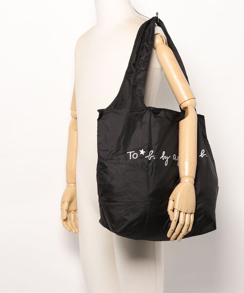 To b. by agnes b.（トゥービーバイアニエスベー）の「WQ73 SAC ビッグエコバッグ（エコバッグ/サブバッグ・レディース・ブラック・UNI）」の4枚目の写真