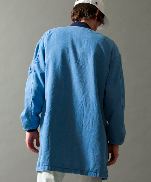 MONKEY TIME（モンキータイム）の「＜monkey time × ALPHA＞ ∴ LONG/MA-1 dnm/アウター ◆（ミリタリージャケット・メンズ・ライトブルー・SMALL/LARGE/MEDIUM）」の11枚目の写真