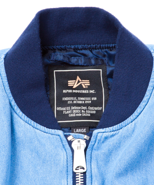 MONKEY TIME（モンキータイム）の「＜monkey time × ALPHA＞ ∴ LONG/MA-1 dnm/アウター ◆（ミリタリージャケット・メンズ・ライトブルー・SMALL/LARGE/MEDIUM）」の15枚目の写真
