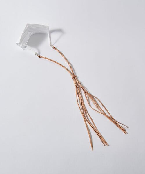 UNITED ARROWS（ユナイテッドアローズ）の「▲＜amarillo（アマリージョ）＞フリンジ マスクストラップ■■■（マスク・メンズ・その他1/ブラック/ナチュラル・FREE）」の2枚目の写真