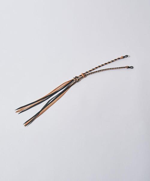 UNITED ARROWS（ユナイテッドアローズ）の「▲＜amarillo（アマリージョ）＞フリンジ マスクストラップ■■■（マスク・メンズ・その他1/ブラック/ナチュラル・FREE）」の6枚目の写真