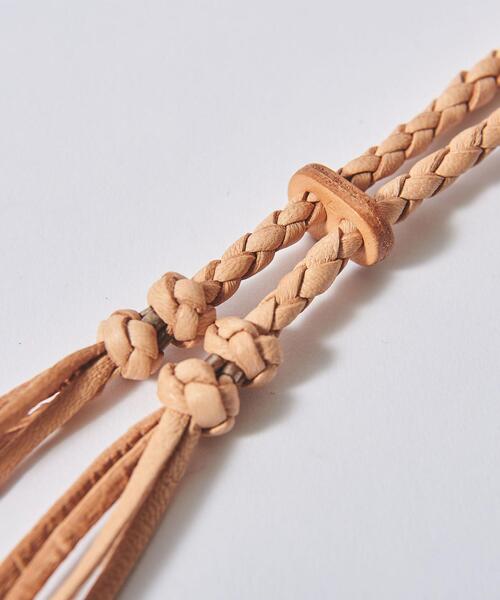 UNITED ARROWS（ユナイテッドアローズ）の「▲＜amarillo（アマリージョ）＞フリンジ マスクストラップ■■■（マスク・メンズ・その他1/ブラック/ナチュラル・FREE）」の7枚目の写真