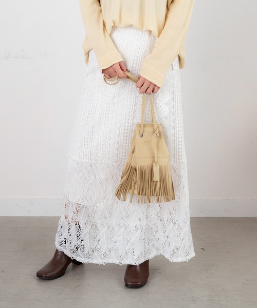 PICHI（ピイチ）の「フリンジショルダーBAG（ショルダーバッグ・レディース・ブラック/ベージュ/ブラウン/イエロー・FREE）」の6枚目の写真