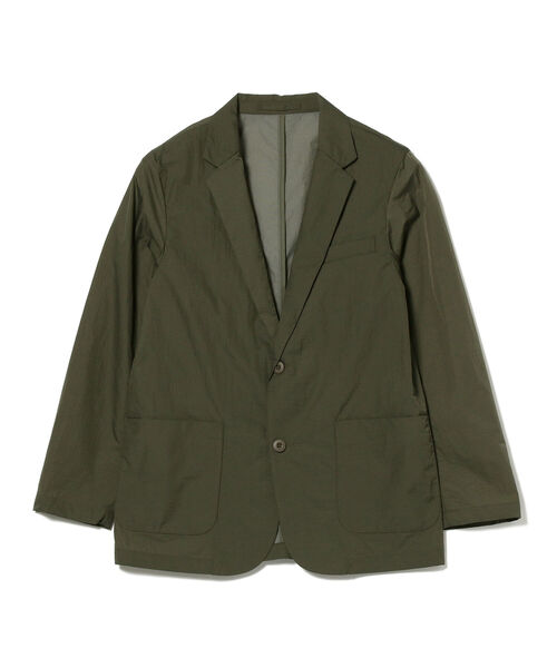 BEAMS LIGHTS（ビームスライツ）の「BEAMS LIGHTS / ドライタッチ ナイロン 2ボタン ジャケット（テーラードジャケット・メンズ・ブラック/オリーブ・LARGE/SMALL/MEDIUM/X-LARGE）」の9枚目の写真