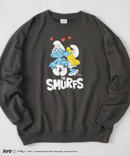 make a ray!（メイク ア レイ！）の「【THE SMURFS/スマーフ】ビッグシルエット イラスト プリントトレーナー/スウェット（スウェット・レディース・ホワイト系その他/ホワイト/チャコールグレー/グレー系その他/パープル系その他/ターコイズブルー/パープル・M/XL/L）」の5枚目の写真