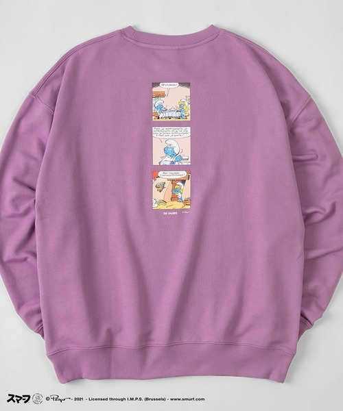 The Smurfs スマーフ ビッグシルエット イラスト プリントトレーナー スウェット スウェット Make A Ray メイク ア レイ のファッション通販 Zozotown