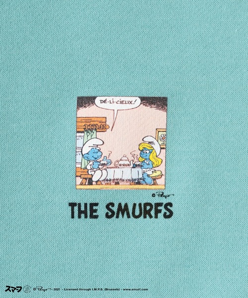 make a ray!（メイク ア レイ！）の「【THE SMURFS/スマーフ】ビッグシルエット イラスト プリントトレーナー/スウェット（スウェット・レディース・ホワイト系その他/ホワイト/チャコールグレー/グレー系その他/パープル系その他/ターコイズブルー/パープル・M/XL/L）」の12枚目の写真