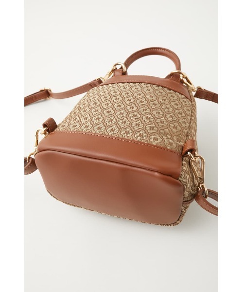 MOUSSY(マウジー)の「MONOGRAM バックパック(バックパック/リュック・レディース・ベージュ/ブラウン・FREE)」の4枚目の写真