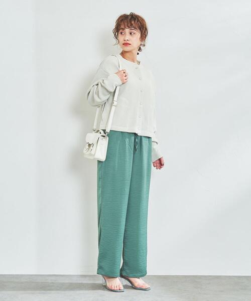 coen（コーエン）の「ハリヌキジャカードカーディガン（カーディガン/ボレロ・レディース・ナチュラル/シャーベット/ブラック・MEDIUM/LARGE）」の8枚目の写真