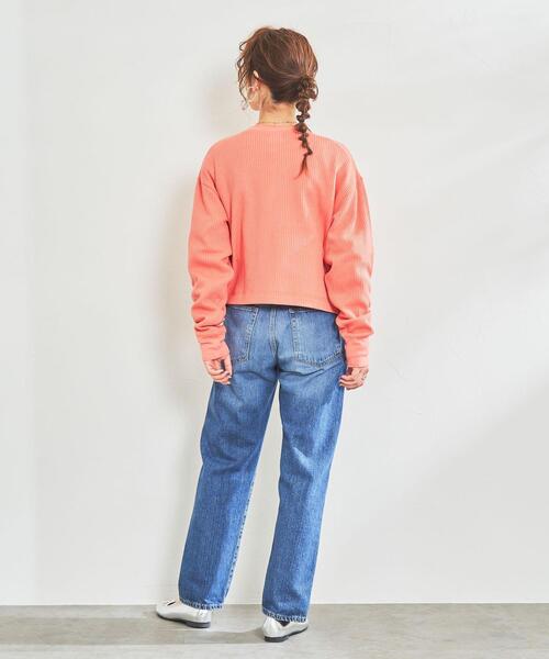 coen（コーエン）の「ハリヌキジャカードカーディガン（カーディガン/ボレロ・レディース・ナチュラル/シャーベット/ブラック・MEDIUM/LARGE）」の11枚目の写真