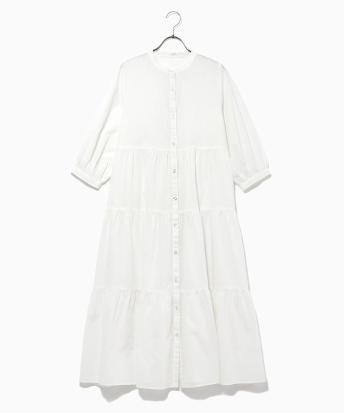 Honeys（ハニーズ）の「ティアードワンピース（ワンピース・レディース・ホワイト/ブラック/ミント/ラベンダー/ホワイト×ブラック・S/M/L）」の11枚目の写真