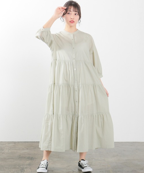 Honeys（ハニーズ）の「ティアードワンピース（ワンピース・レディース・ホワイト/ブラック/ミント/ラベンダー/ホワイト×ブラック・S/M/L）」の20枚目の写真