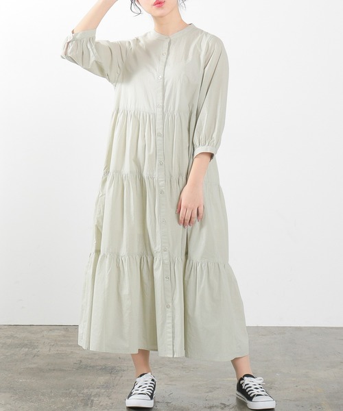 Honeys（ハニーズ）の「ティアードワンピース（ワンピース・レディース・ホワイト/ブラック/ミント/ラベンダー/ホワイト×ブラック・S/M/L）」の21枚目の写真