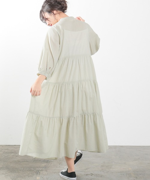 Honeys（ハニーズ）の「ティアードワンピース（ワンピース・レディース・ホワイト/ブラック/ミント/ラベンダー/ホワイト×ブラック・S/M/L）」の22枚目の写真