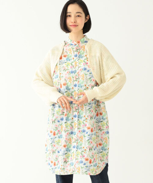 Beams Boy リバティ スタンドカラー ロングスリーブ ワンピース ワンピース Beams Boy ビームスボーイ のファッション通販 Zozotown