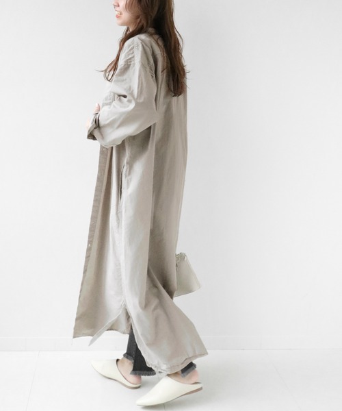 ARMEN(アーメン)の「【ARMEN/アーメン】 UTILITY BAND COLLAR LONG OP POPLI:ワンピース◆(ワンピース・レディース・ベージュ/グレー・FREE)」の5枚目の写真