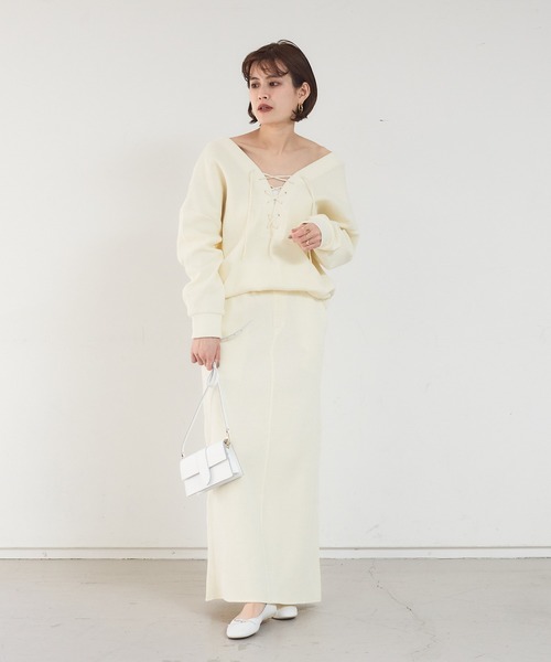 Rouge vif Anna（ルージュヴィフアンナ）の「2WAYワッフルカーデ（カーディガン/ボレロ・レディース・チャコールグレー/ベージュ/アイボリー・フリー）」の8枚目の写真